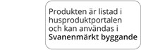 Kan användas i Svanenmärkt byggande